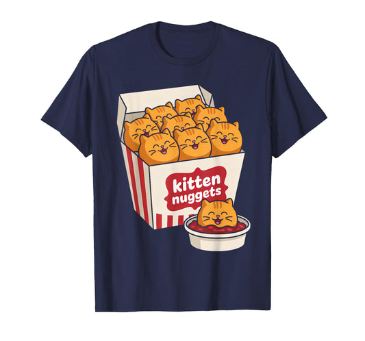 Funny Cat Owner Kitten Nuggets Food Pun Cat Lover Men Women T-Shirt