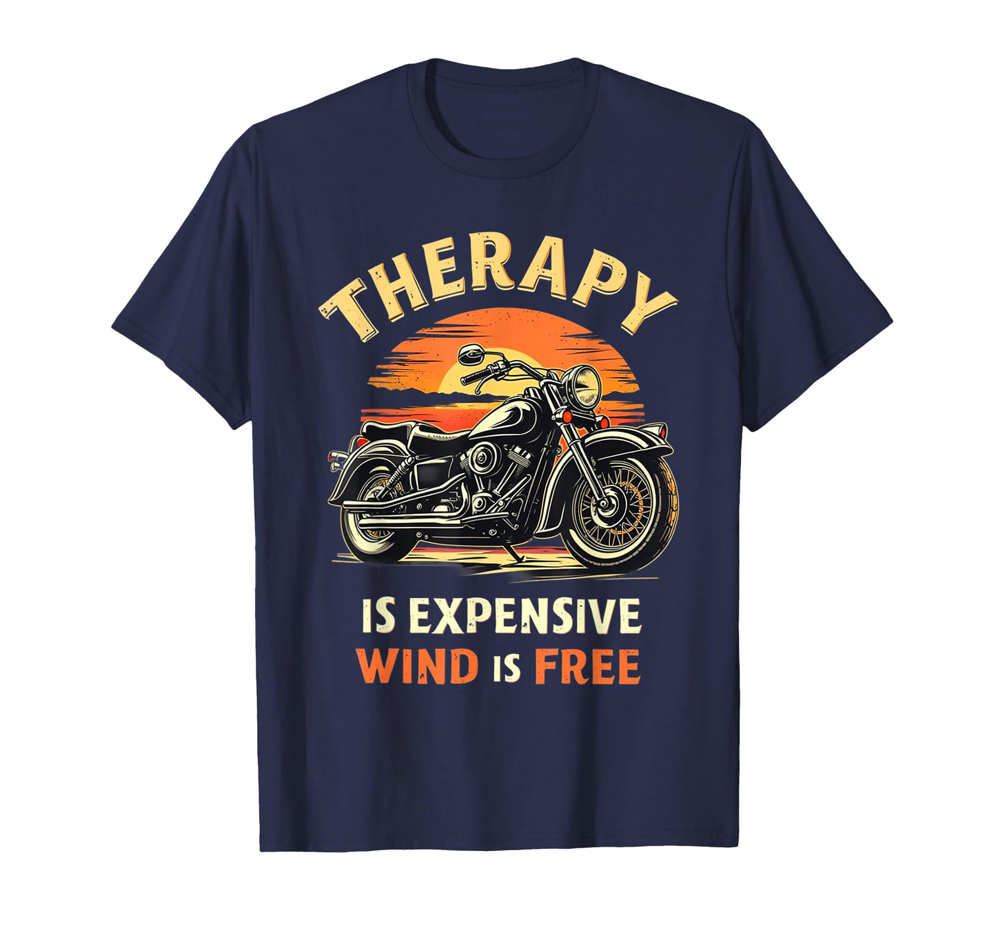 Funny Biker Life Therapy Sarcastic Motorcycle Rider Gift T-Shirt