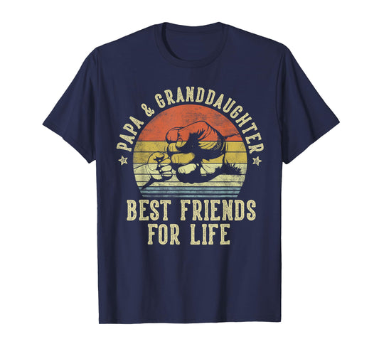 Papa and Granddaughter Best Friends for Life Funny Papa T-Shirt