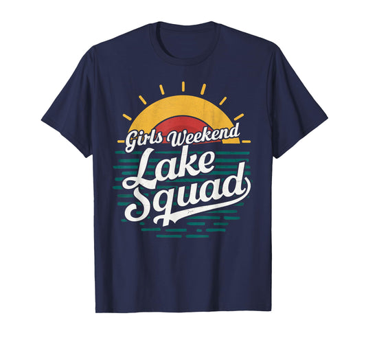 Retro Girls Weekend Girls Trip Mother Daughter Lake Squad T-Shirt