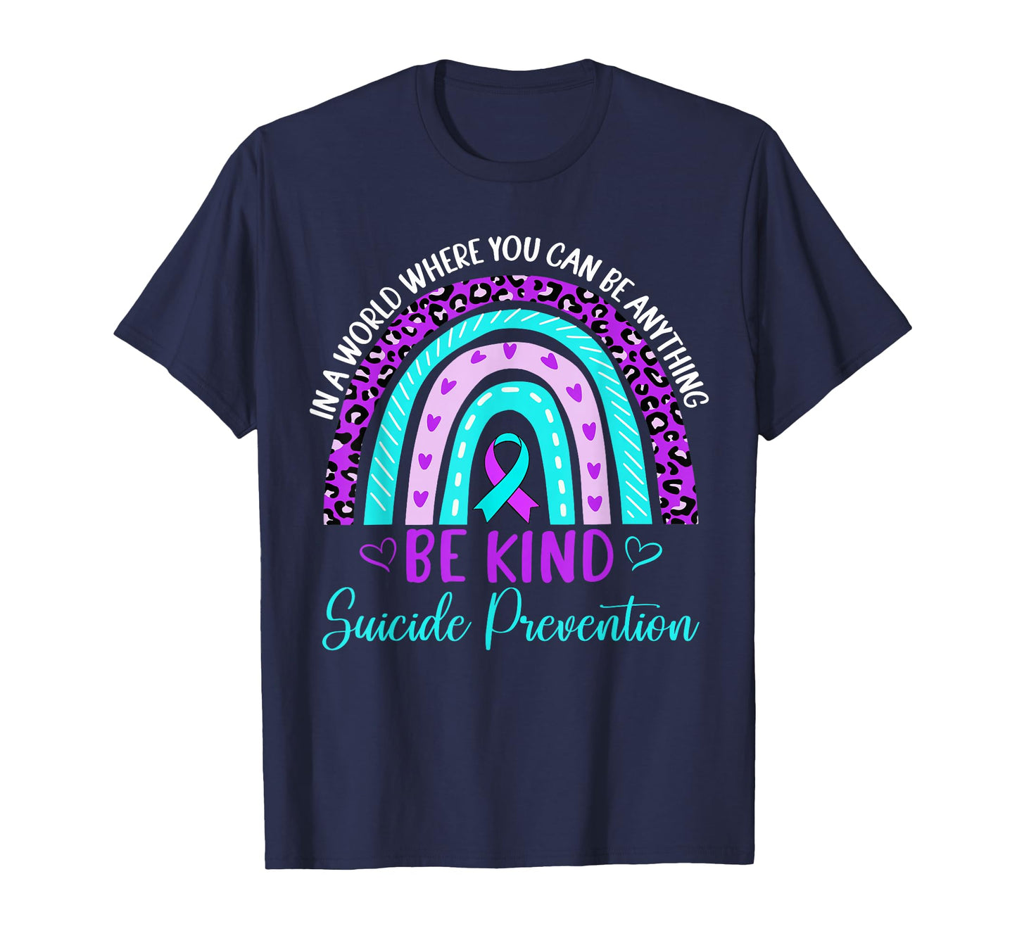 Vintage Rainbow Suicide Prevention Awareness Men Women T-Shirt