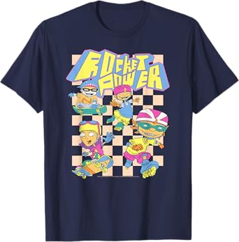 Rocket Power Skateboarding and Rollerblading Retro Cartoon T-Shirt