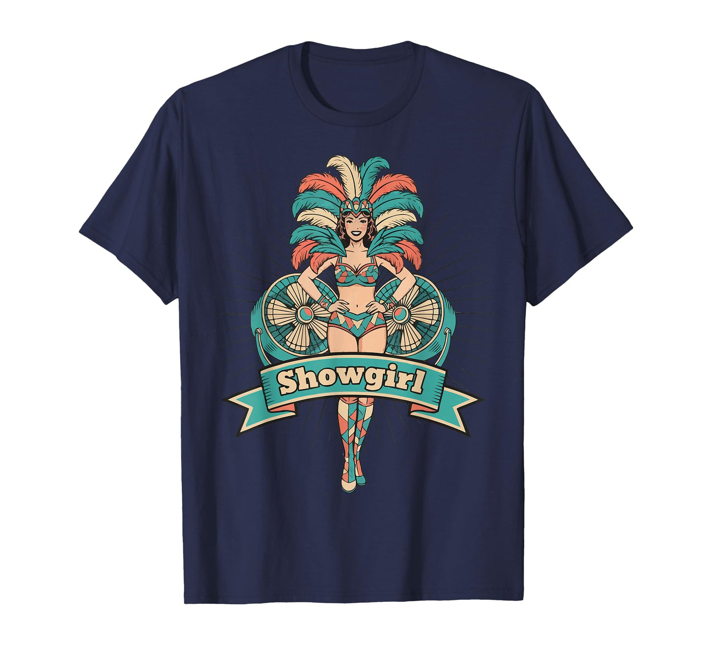 Showgirl Carnival Costume Extravaganza Art T-Shirt
