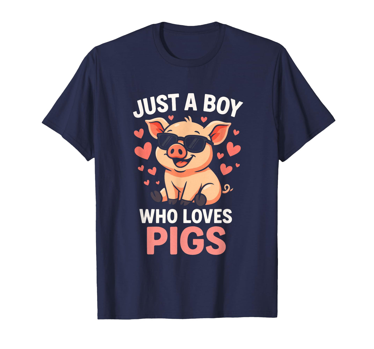 Just A Boy Who Loves Pigs - Funny Farmer Humor T-Shirt