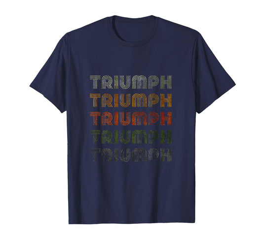 Love Heart Triumph Tee Grunge Vintage Style Black Triumph T-Shirt