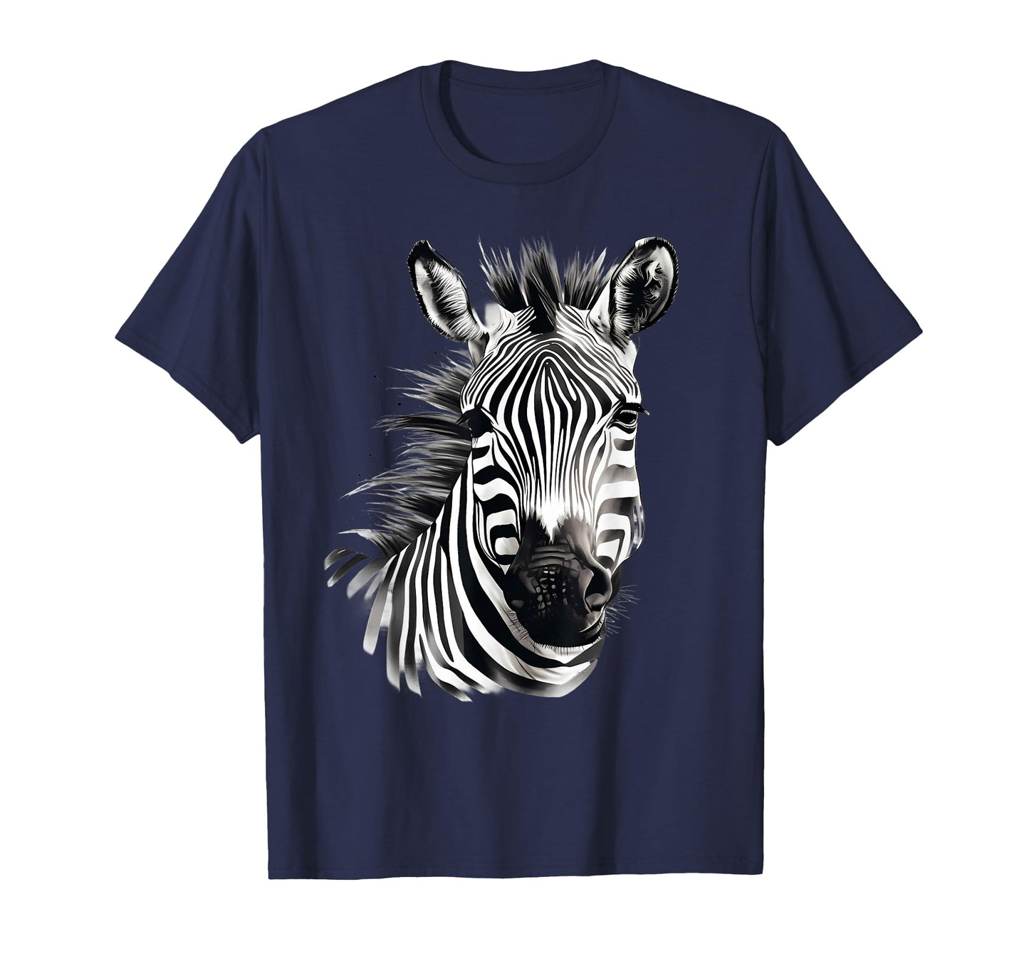 Zebra Animal Print Artwork Drawing Wildlife Nature Safari T-Shirt