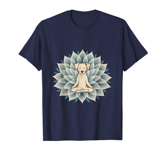 Buddha Yoga Dog Shirt Meditation Lotus Flower T-Shirt T-Shirt for Men Women