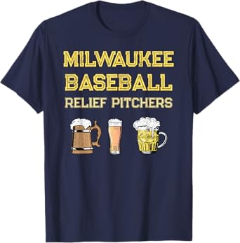 Classic Milwaukee Baseball & Beer Fan Retro Wisconsin T-Shirt