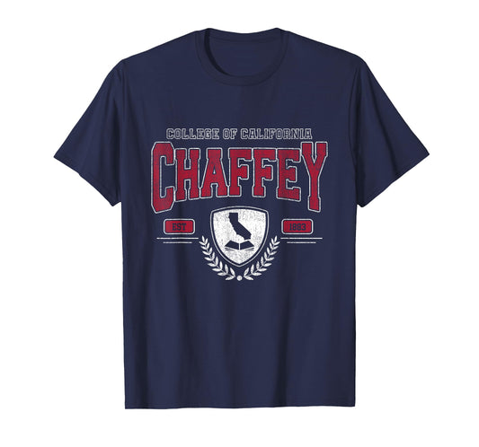 Chaffey Arch Retro University Athletic Sports Tee Men Women T-Shirt