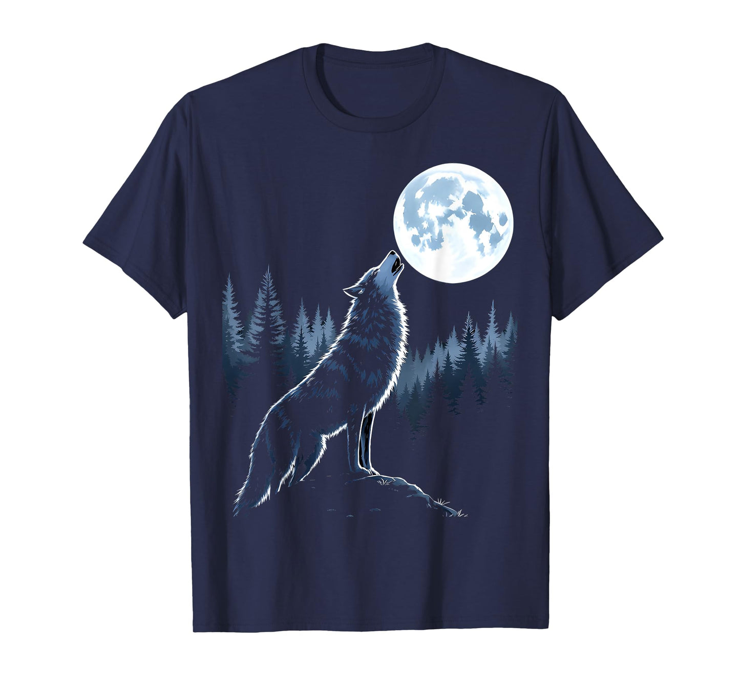 Wolf howling at moon howling wolf wildlife lovers T-Shirt