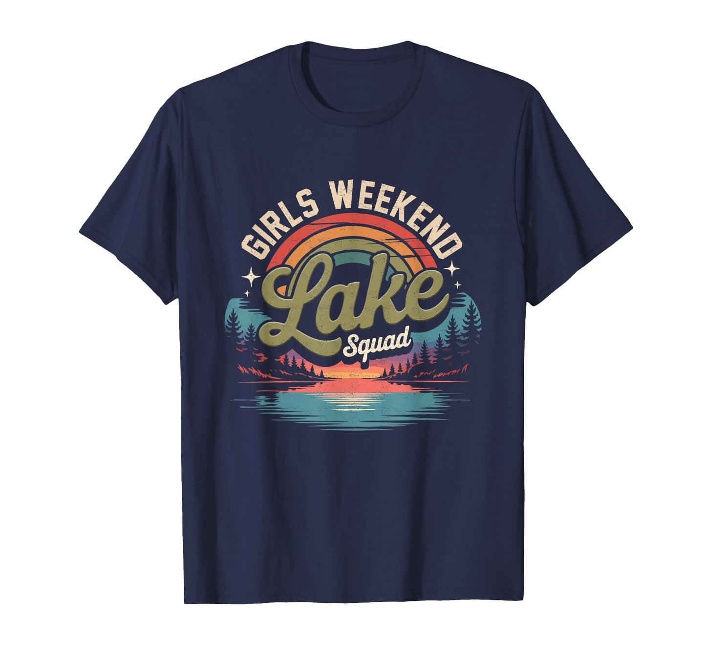Girls Weekend Trip Daughter Sunset Lake Squad Adventure T-Shirt