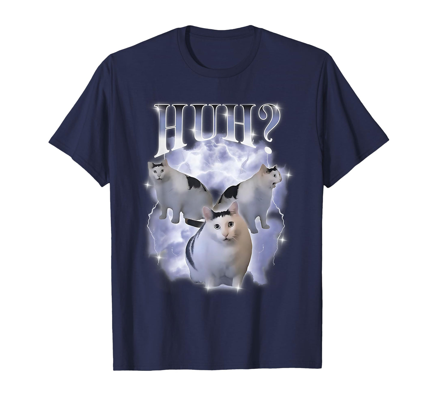 Huh Cat Chonky Ben Meme 90s Silly Cat Specific Dank Meme T-Shirt