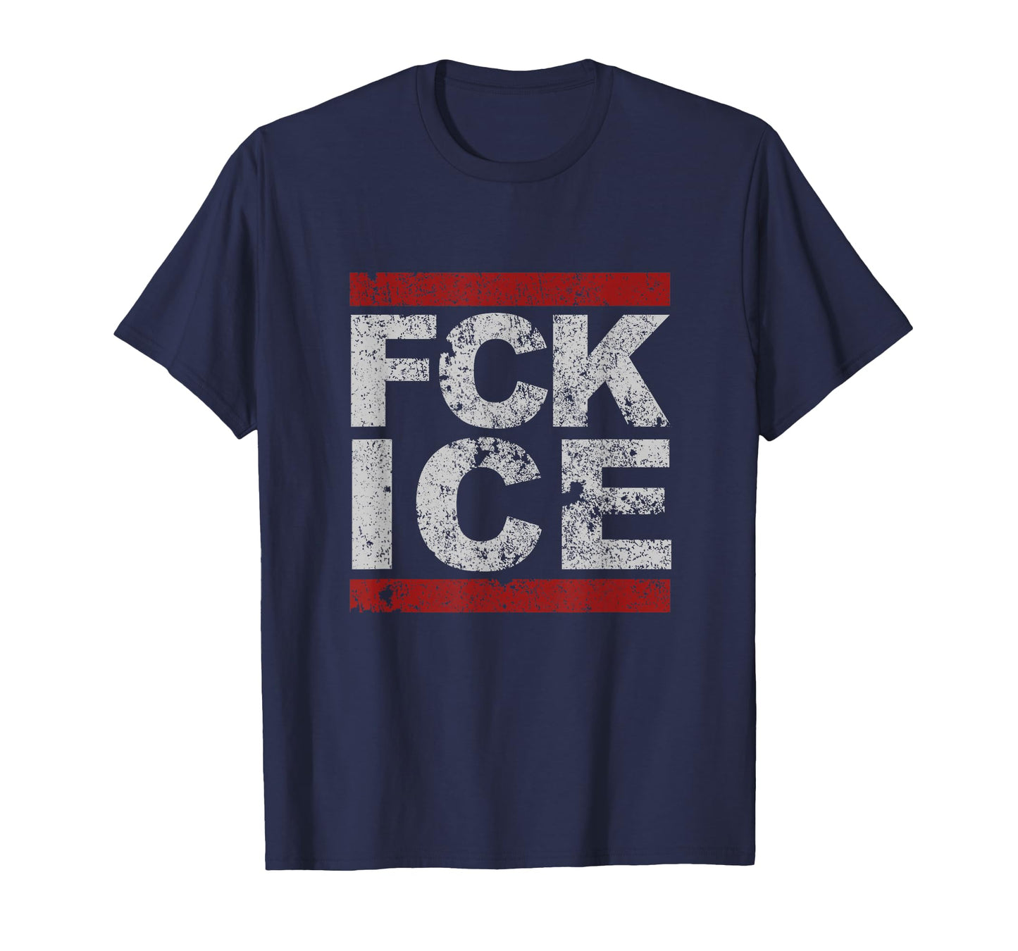 FCK ICE Distressed_ T-Shirt