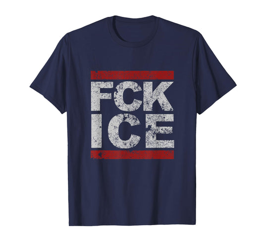 FCK ICE Distressed_ T-Shirt
