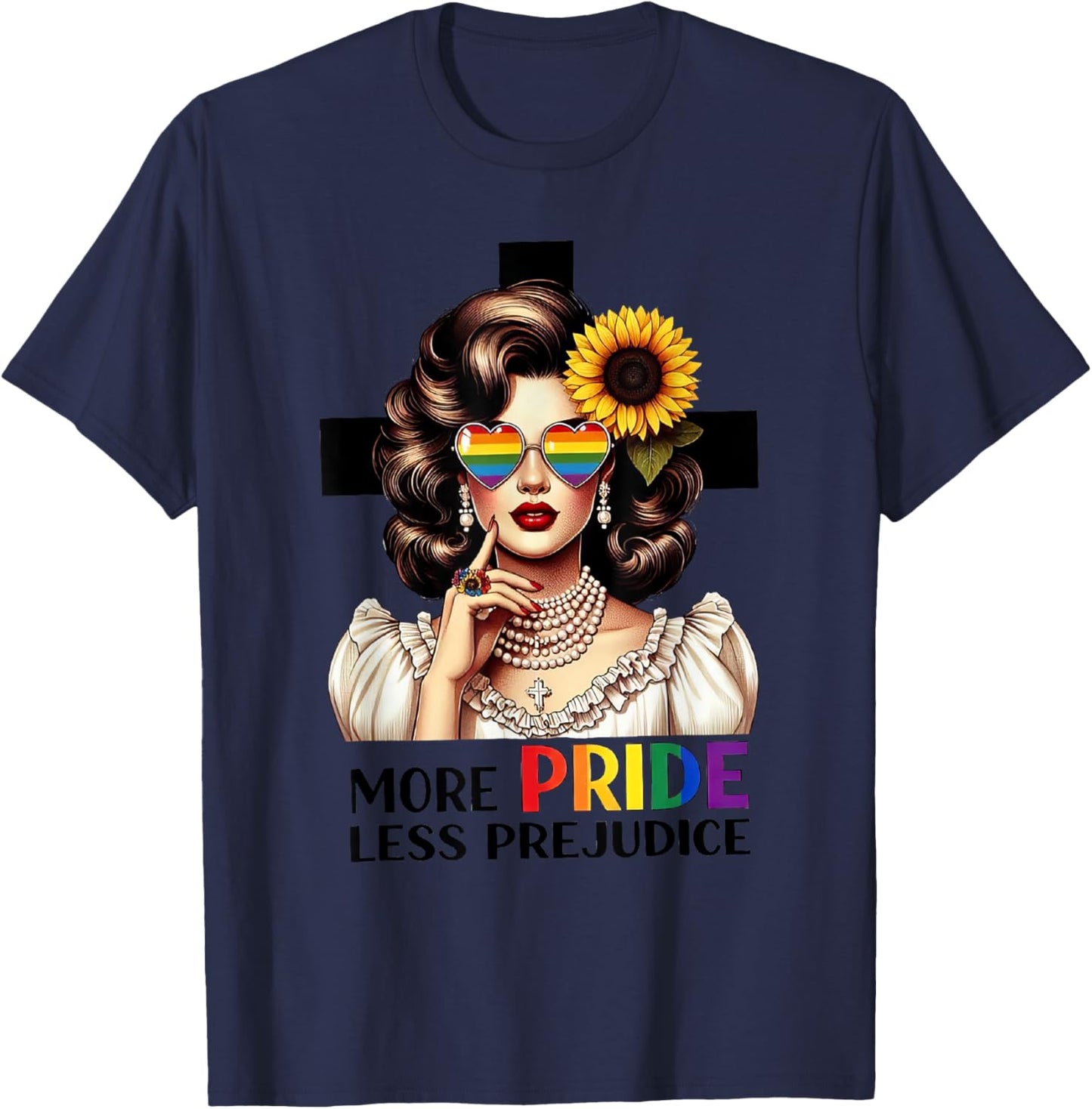 More Pride Less Prejudice Pride Month LGBTQ T-Shirt