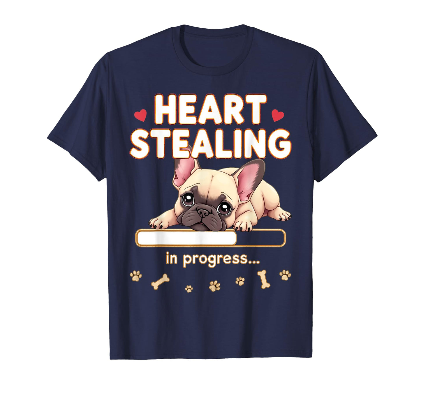 Heart French Bulldog Dog Funny Gift Frenchie Puppy T-Shirt