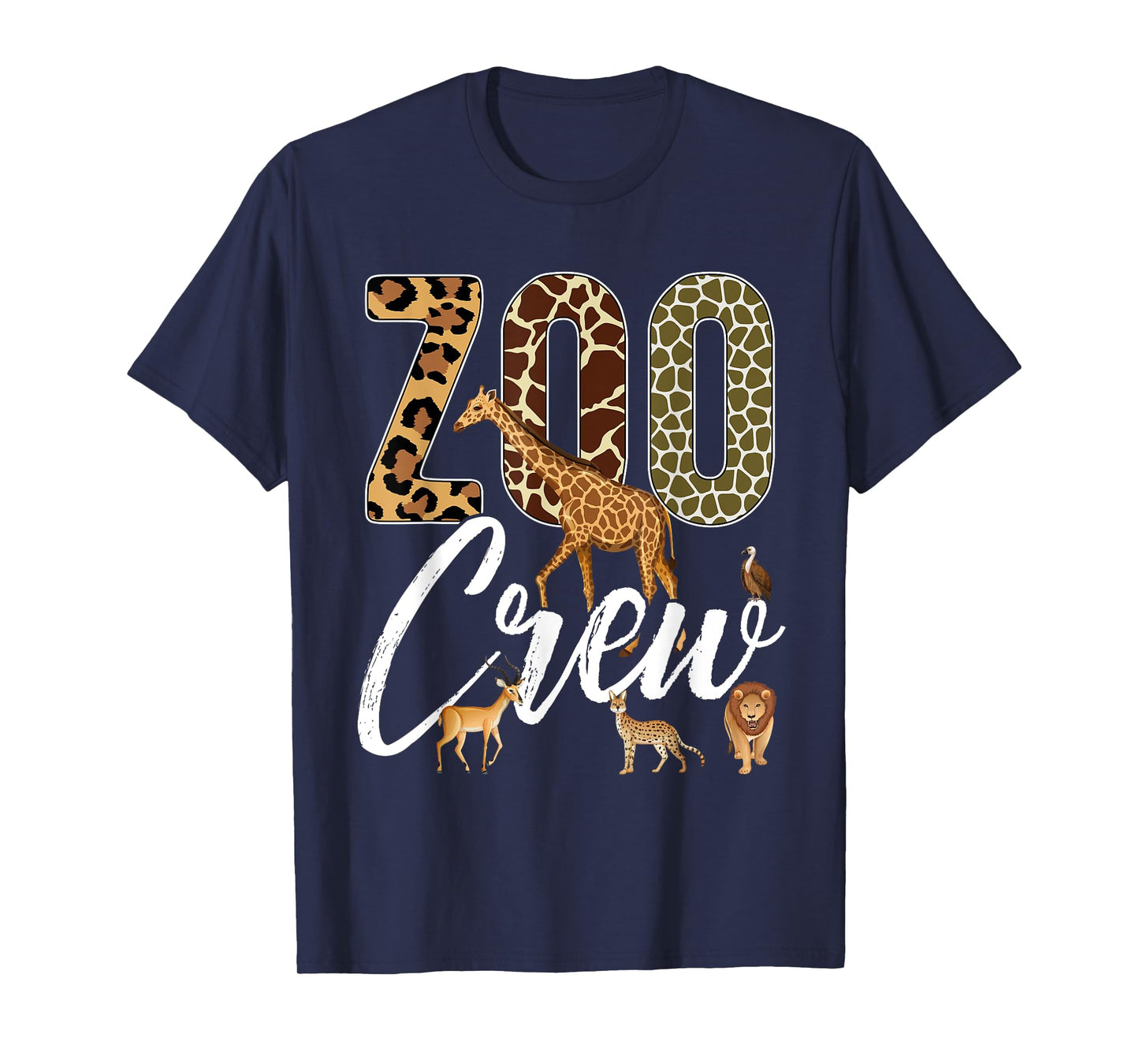 Zoo Crew Animals Safari Guide Vacation Wildlife Jungle Fan T-Shirt