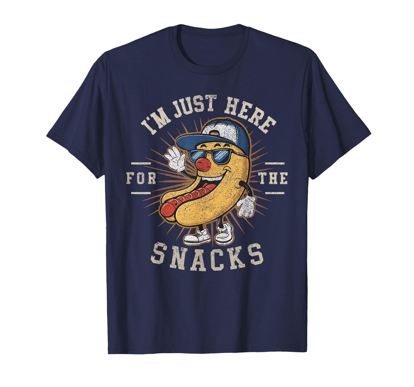 Funny I'm Just Here For The Snacks Football T-Shirt