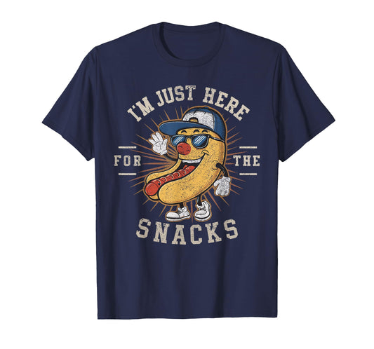 Funny I'm Just Here For The Snacks Football T-Shirt