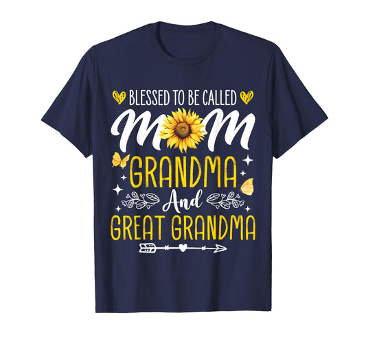 Mother's Day Blessed To Be Called Mom Grandma Great Grandma T-Shirt