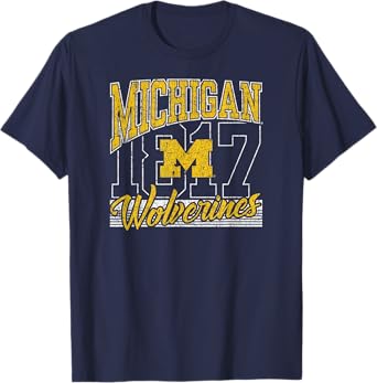 Michigan Wolverines Vintage 90's Rise Navy T-Shirt
