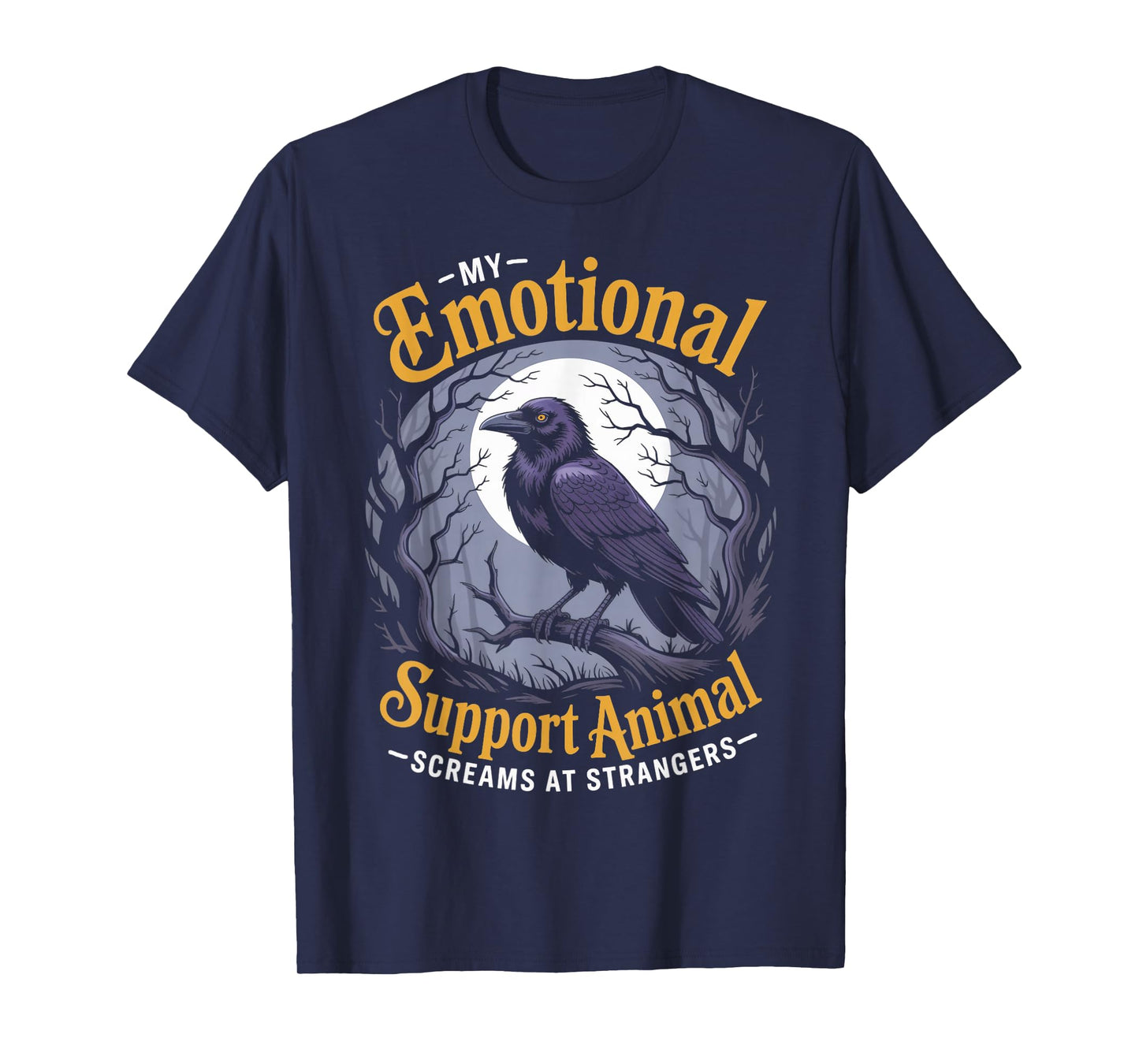 Emotional Support Animal Gothic Birds Animal Crow T-Shirt