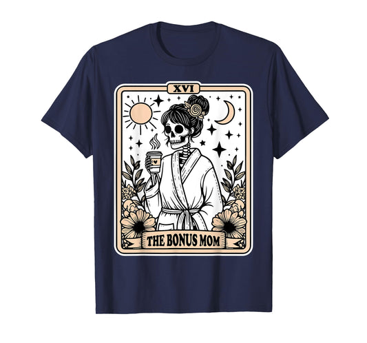 The Bonus Mom Tarot Card Skeleton Stepmom Witchy Vibes T-Shirt