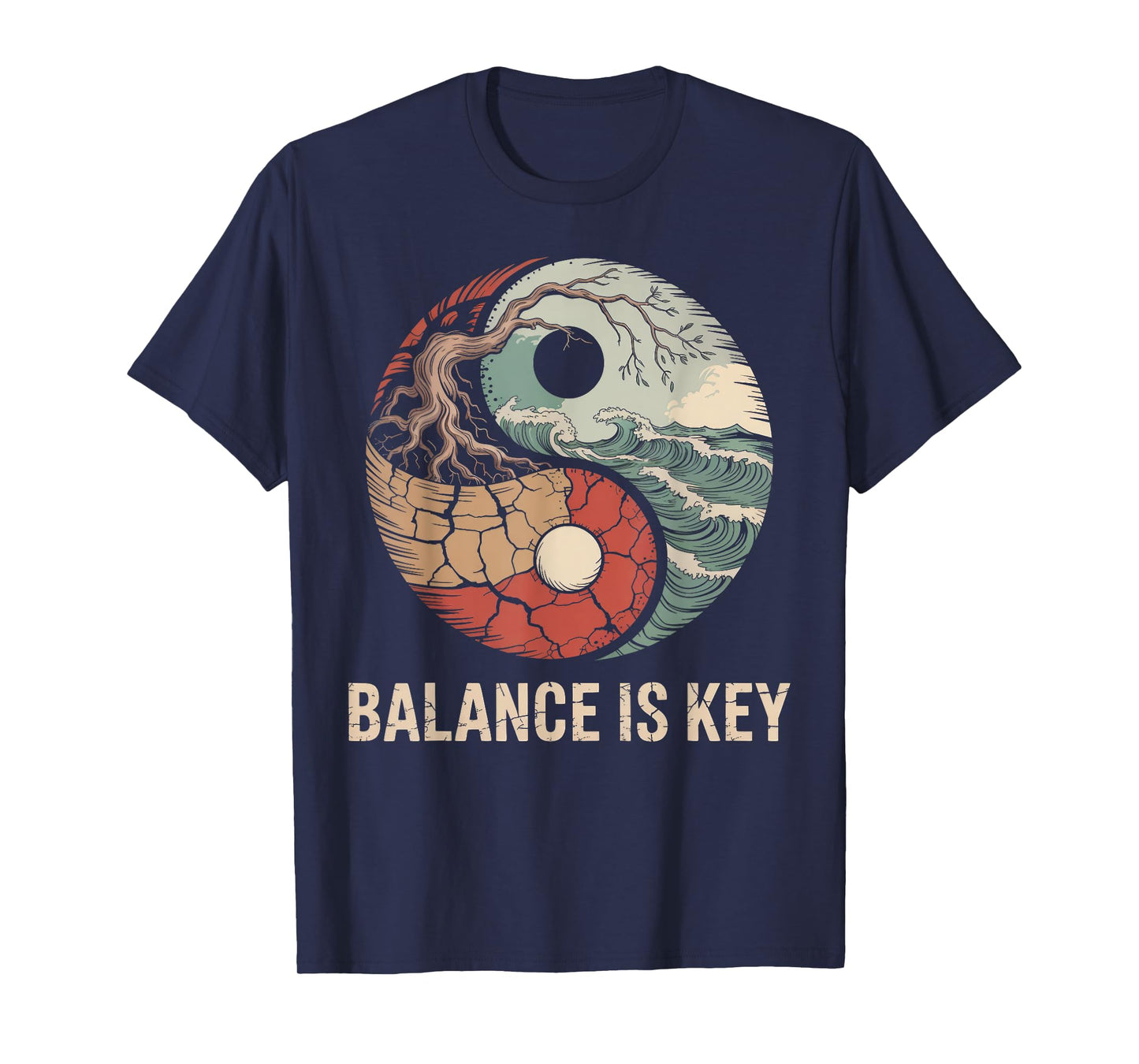 Balance is Key Yin-Yang Nature Symbol T-Shirt