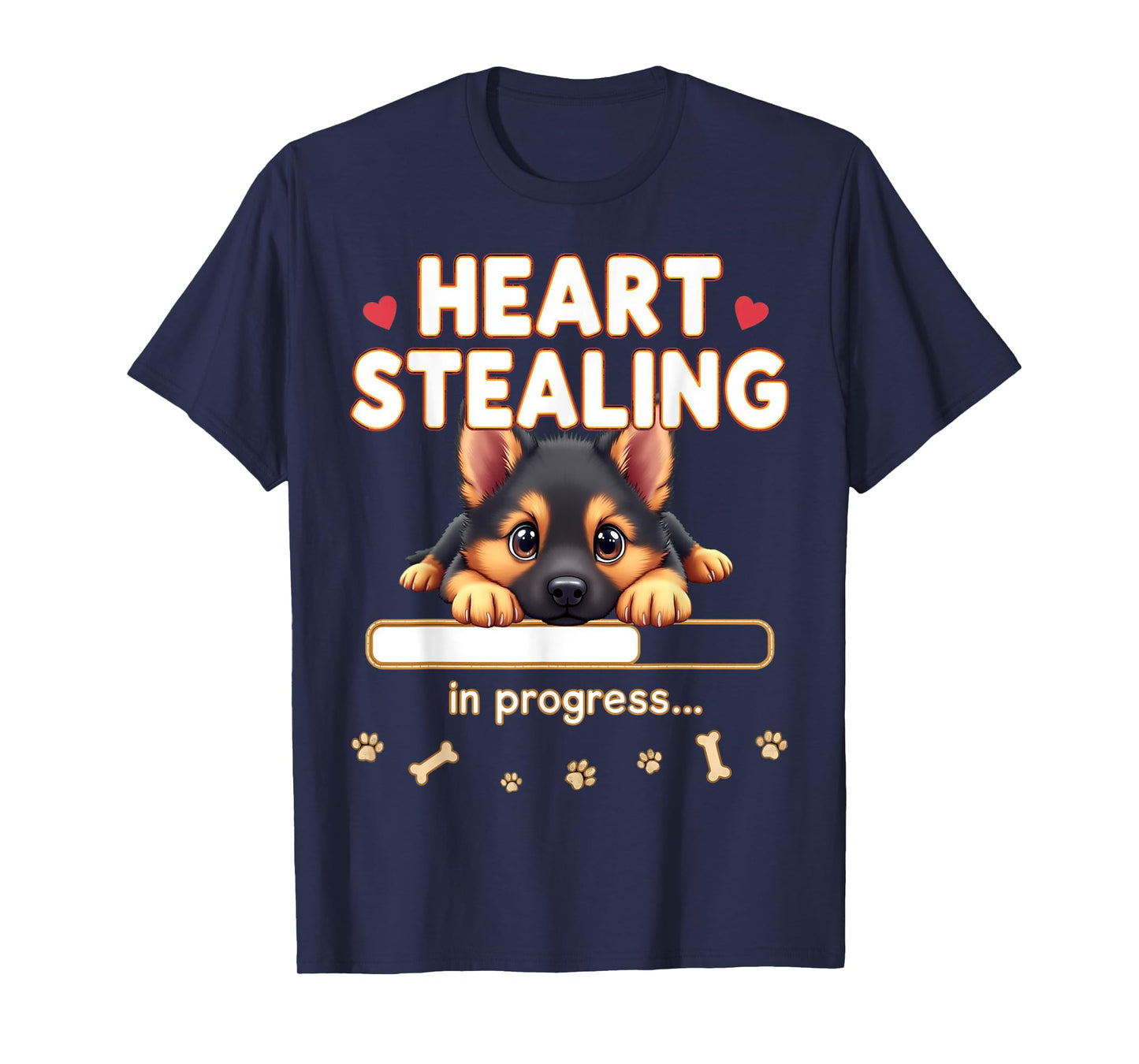Heart German Shepherd Dog Funny Gift German Shepherd Puppy T-Shirt