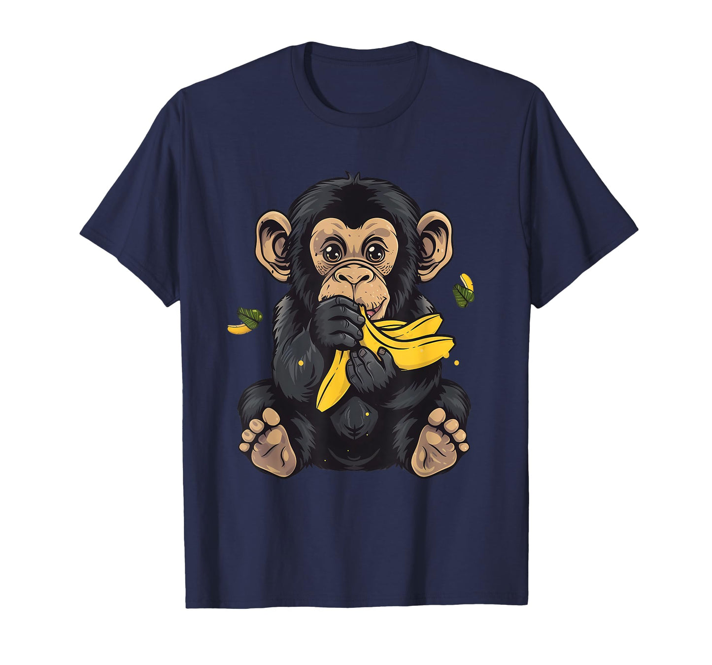 Banana Monkey Bananas Fruit Cute Monkey Wildlife Drawing T-Shirt
