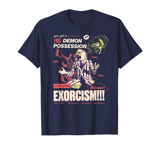 Beetlejuice Free Demon Possession Retro Ad Movie T-Shirt