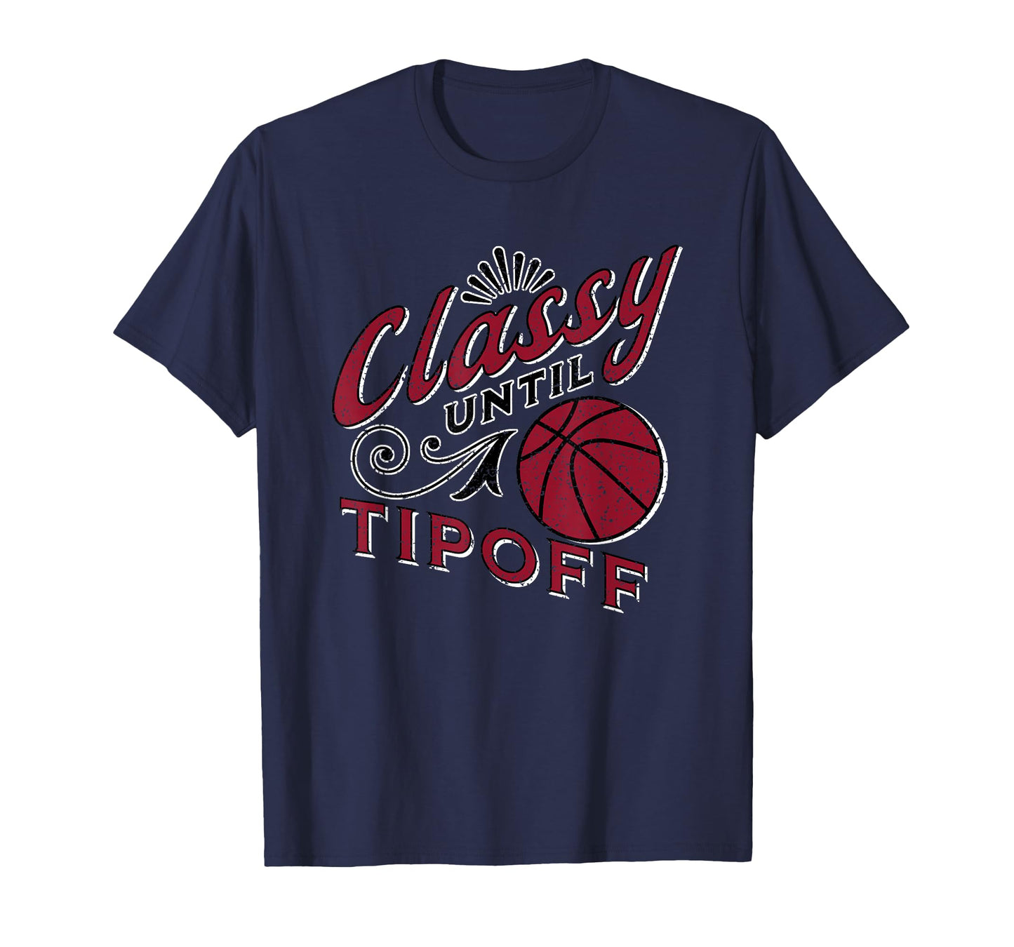 Classy Women Basketball Maroon Gift For Basketball Mom Text T-Shirt
