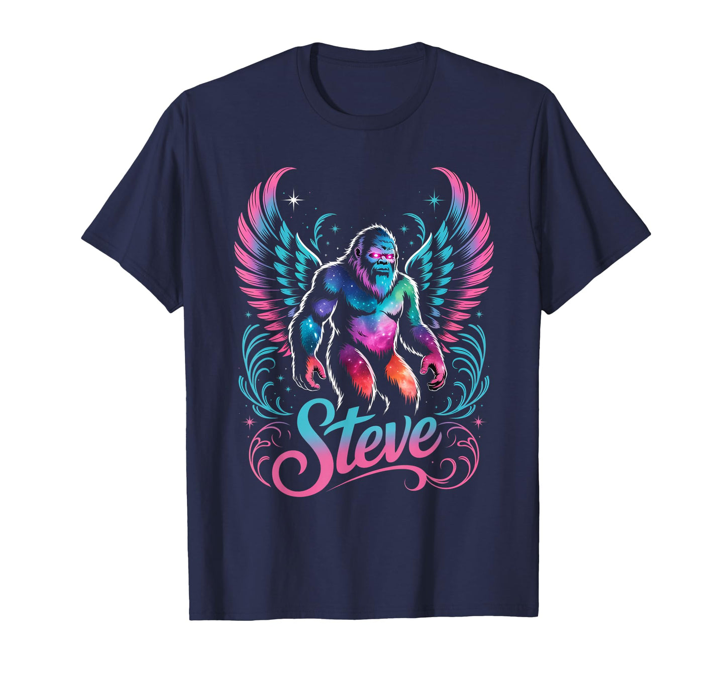 Guy Retro Steve First Name Personalized Groovy 80's Bigfoot T-Shirt