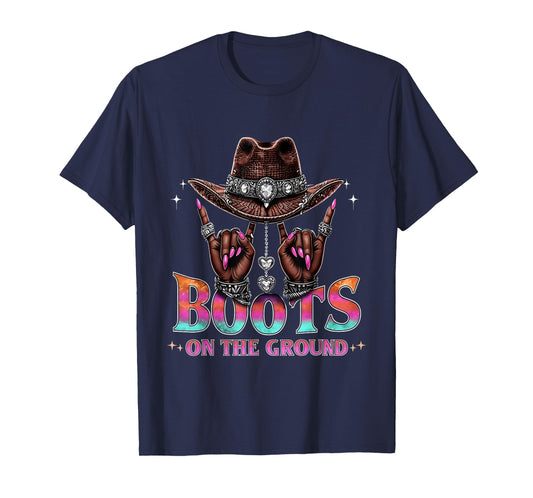 Cowgirl Linedance Boots On The Ground Boot Cowboy Western T-Shirt