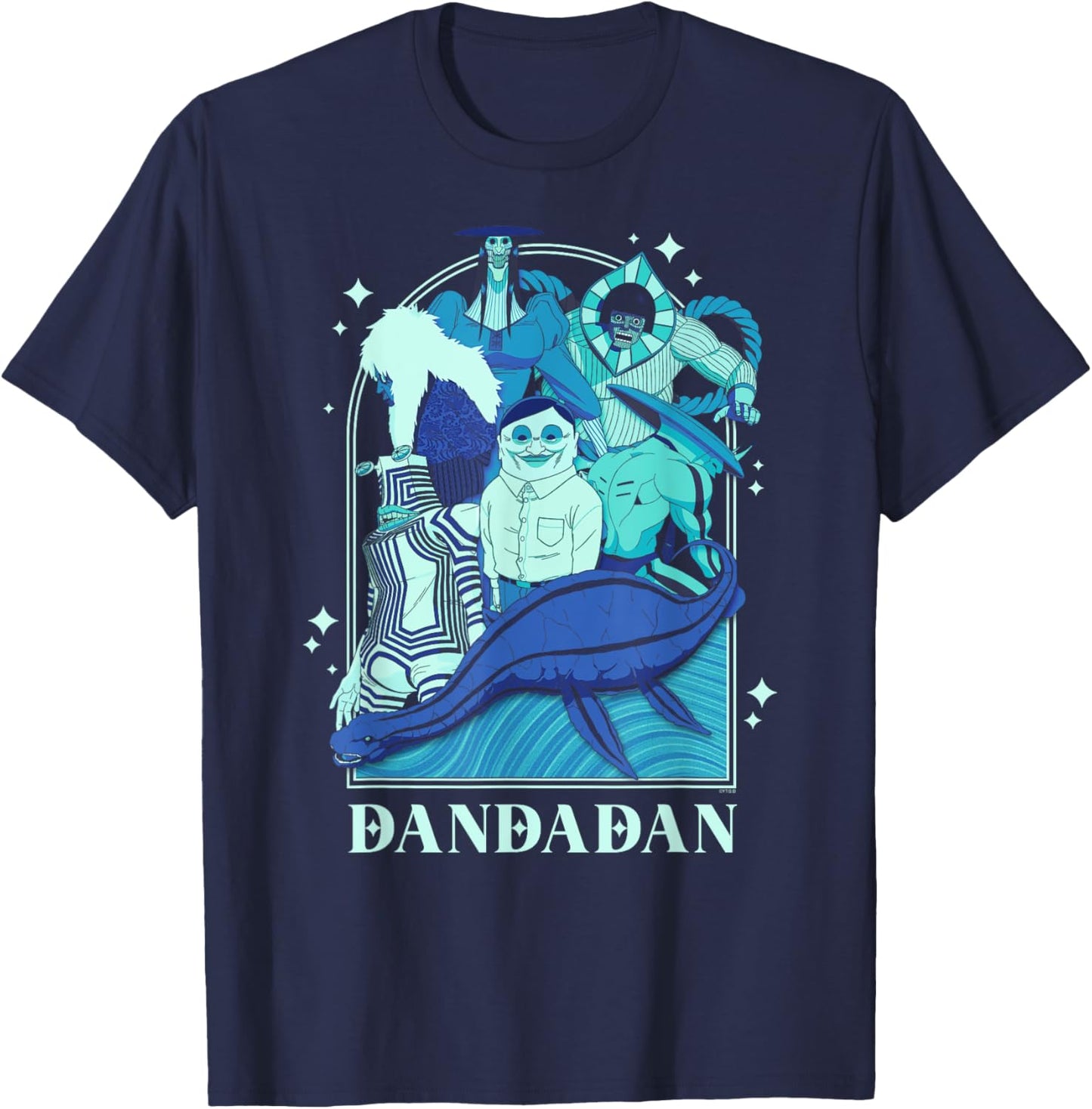 Dan Da Dan Framed Paranormal Characters Anime T-Shirt