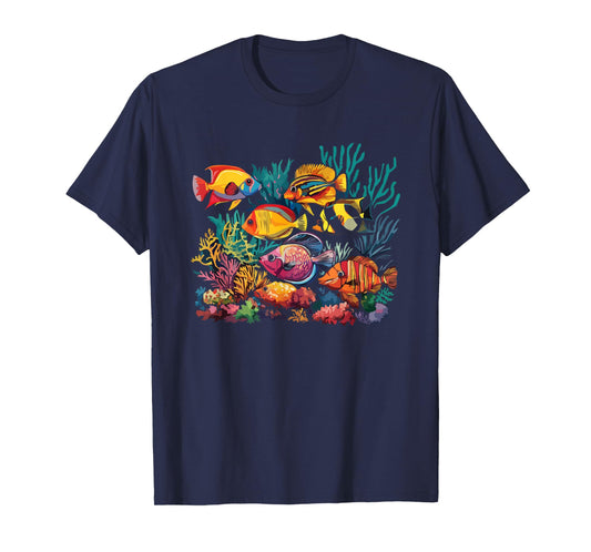 Colorful Fish Coral Reef Underwater Paradise T-Shirt