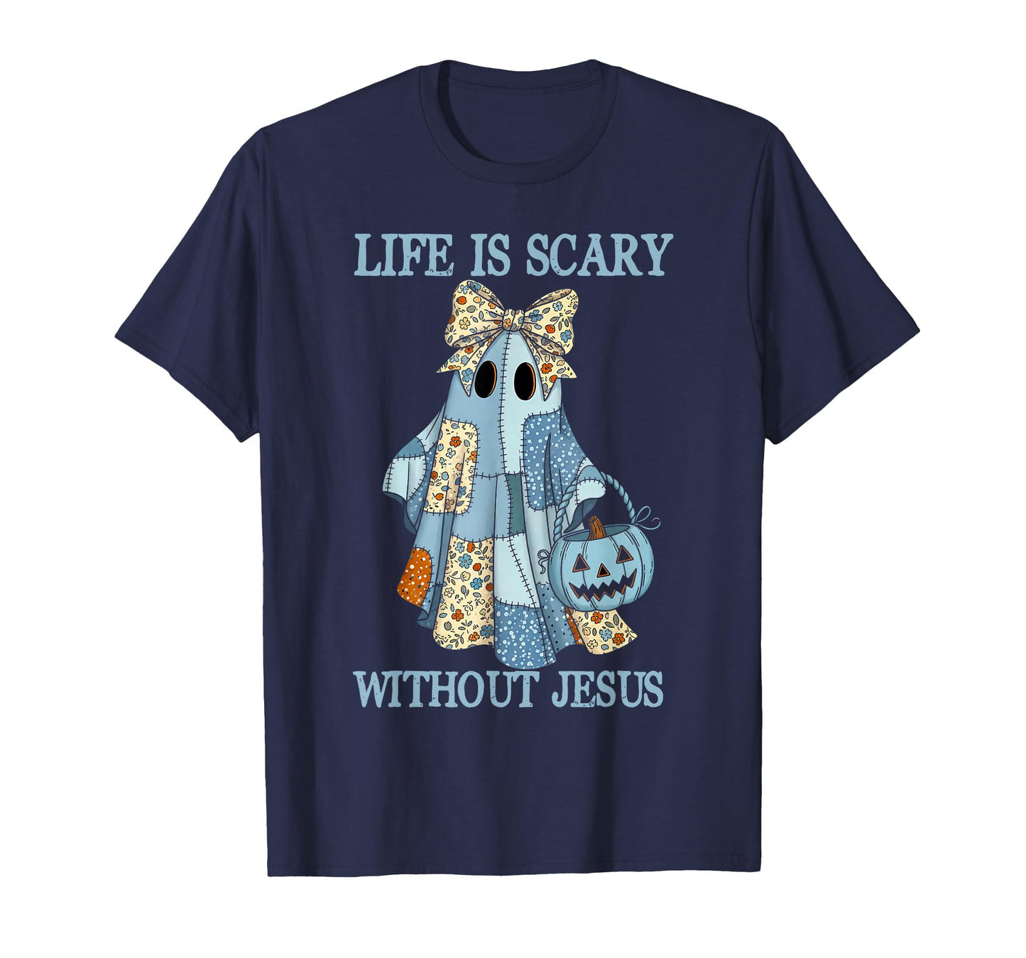Spooky Life is Scary Without Jesus Christian Halloween T-Shirt