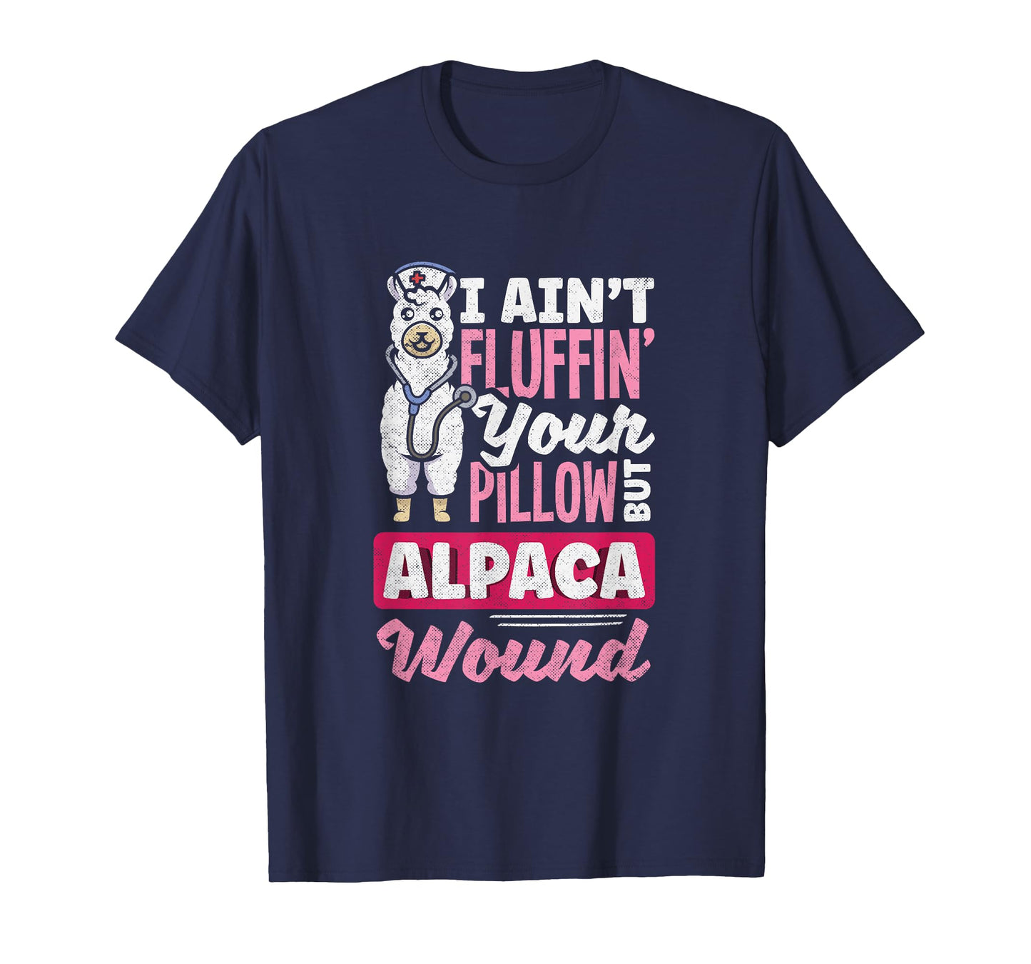 Wound Care Nurse Alpaca Wound Funny Ostomy Nurse T-Shirt