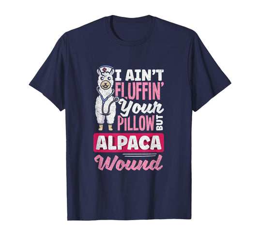 Wound Care Nurse Alpaca Wound Funny Ostomy Nurse T-Shirt