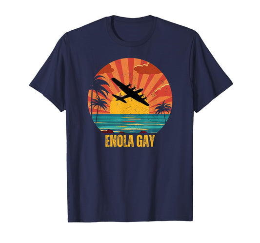 Enola Gay Vintage Airplane Enthusiast Graphic Design T-Shirt