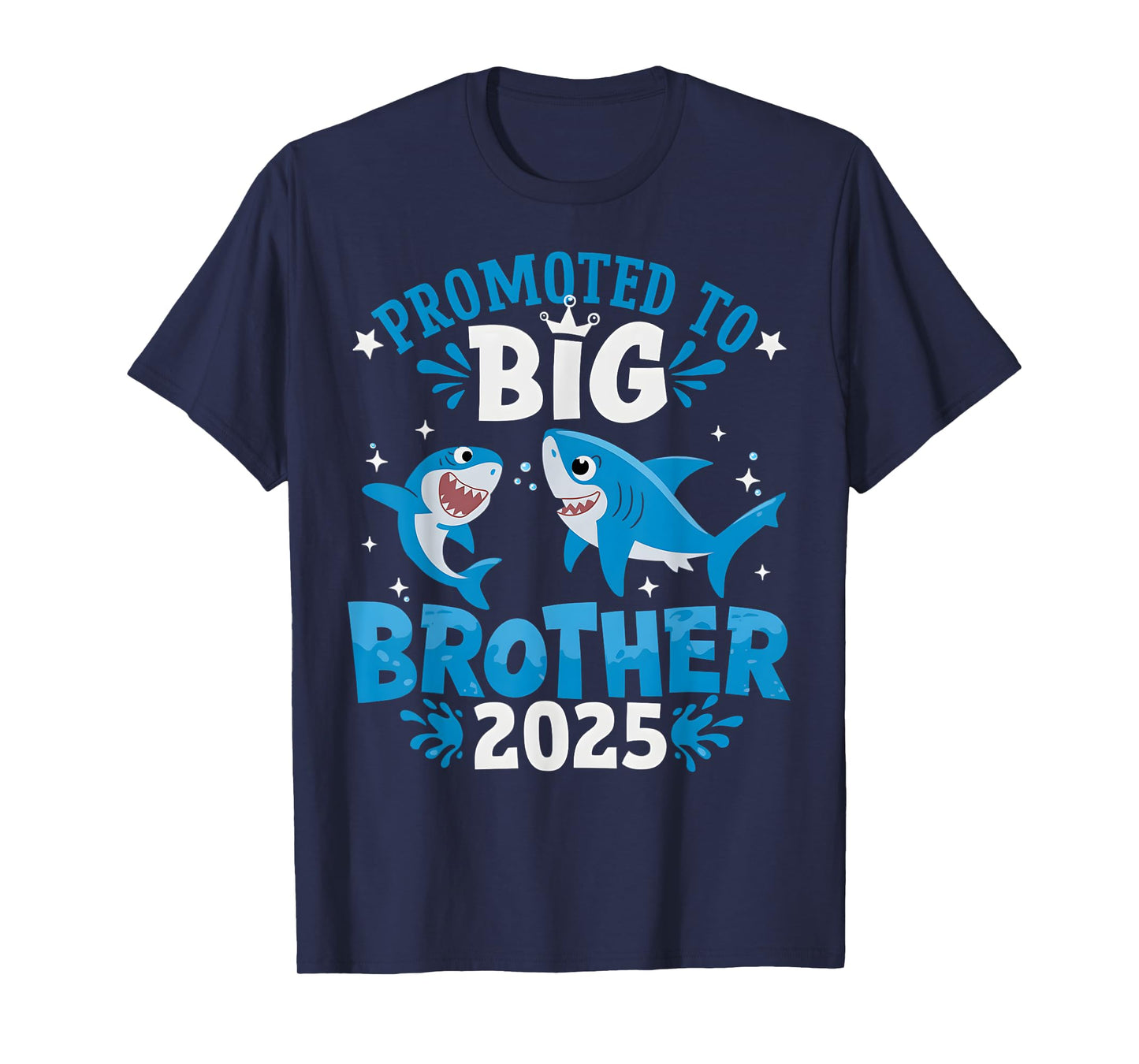 Promoted To Big Brother 2025 Shark Ocean Sibling Boys Kids T-Shirt
