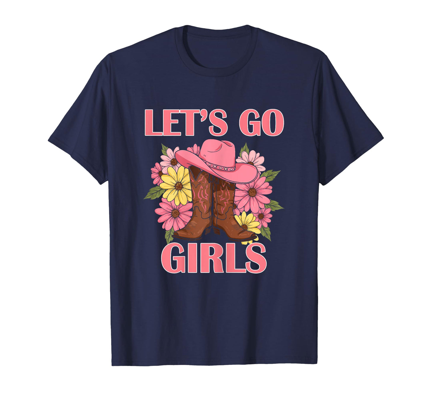 Let's Go Girls Tees Retro Rodeo Western Love Country Cowgirl T-Shirt