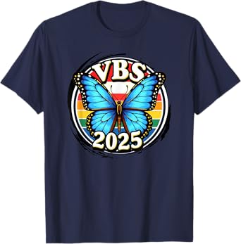 VBS 2025 Magnified Vacation Bible School Butterfly VBS Team T-Shirt