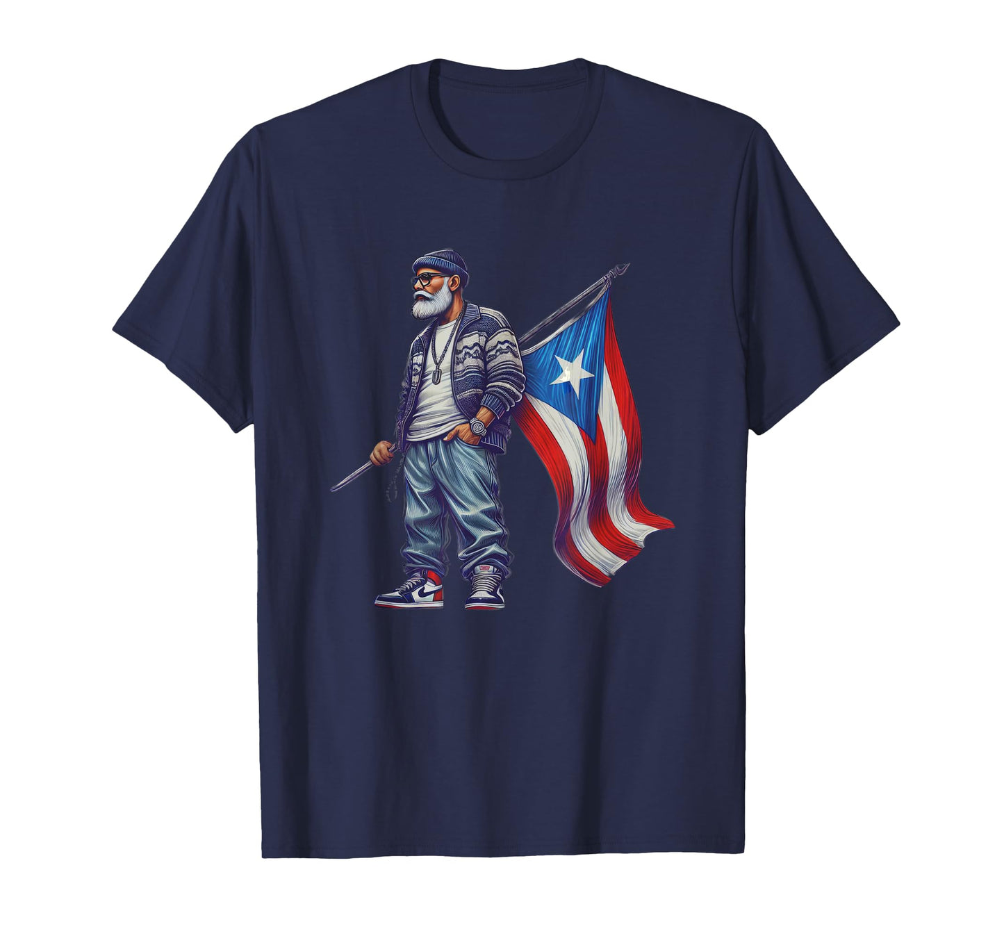 Abuelo Boricua Grandpa Puerto Rican Flag Fathers Day Style T-Shirt