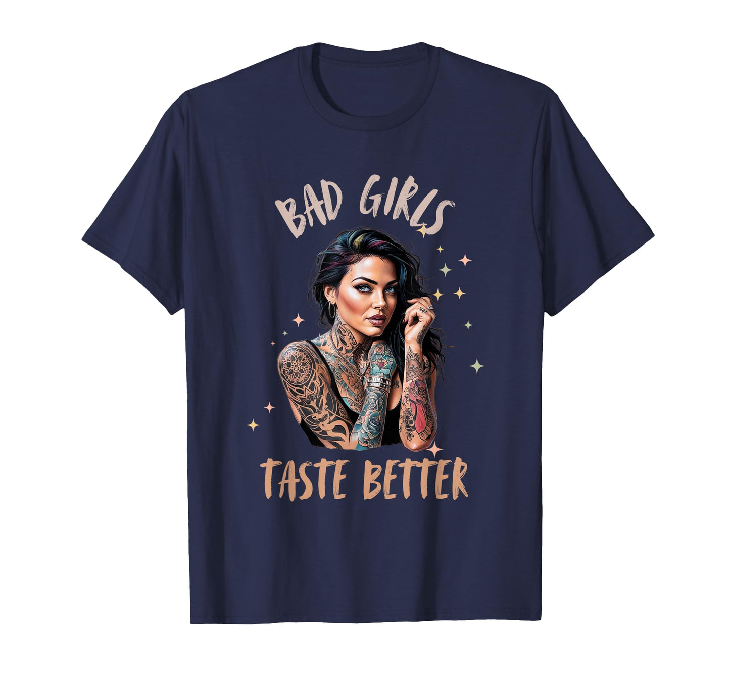 Bad Girls Taste Better Graphic Tattoo T-Shirt