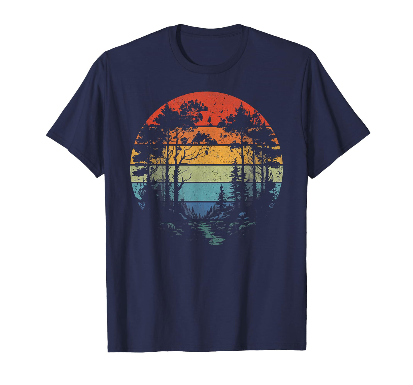 Wildlife Trees Outdoors Nature Retro Forest Vintage T-Shirt