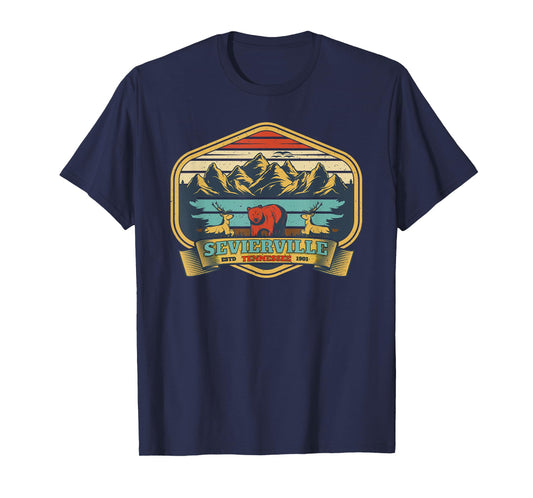 Sevierville, TN – Smoky Mountains Wildlife Vintage T-Shirt