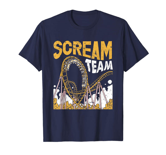 Scream Team Roller Coaster Excitement T-Shirt