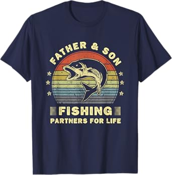 Father Son Fishing Partners Father Son Matching For Men Boy T-Shirt
