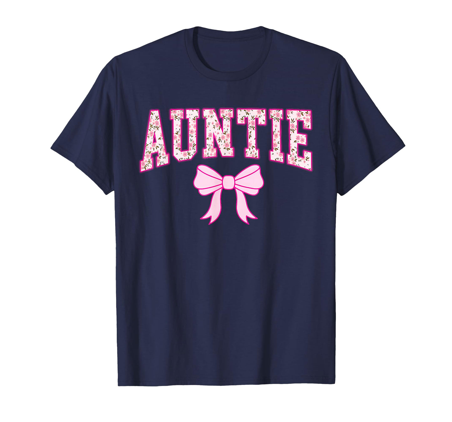 Auntie Coquette Bow Pink Aesthetic Mother's Day Aunt T-Shirt